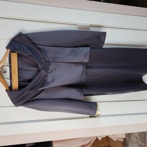 Satin soft grey event gown size 12